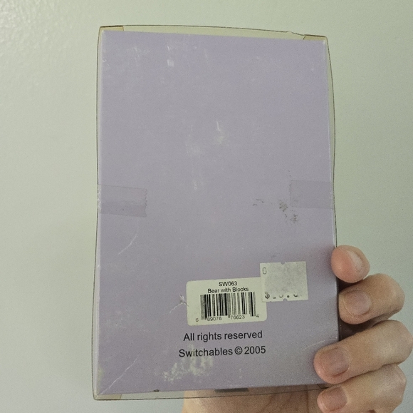 Switchables-Stained Glass Night Light Cover-'Bear With Blocks' SW063 NEW Box - Picture 3 of 3